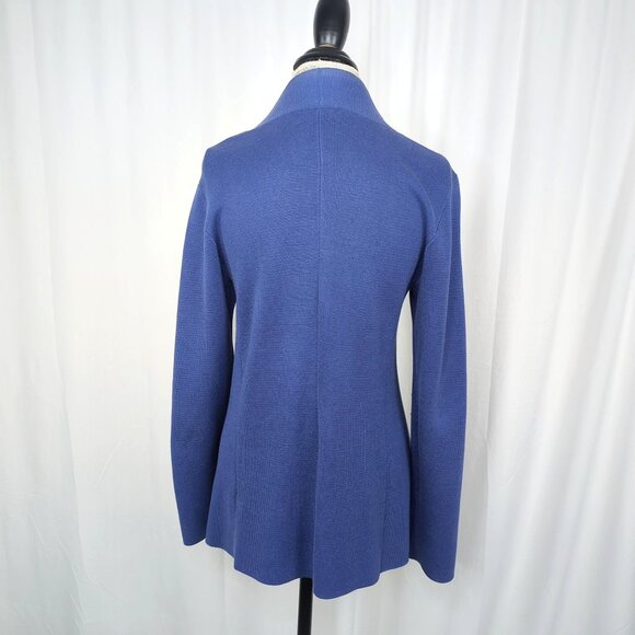 Eileen Fisher Cardigan Medium Purple Knit Cascading Open - Picture 5 of 8